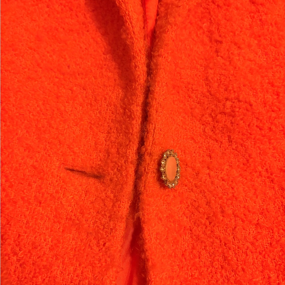 RARE Vintage Genny (Versace) Wool/Mohair Orange Designer Blazer - Picture 4 of 7